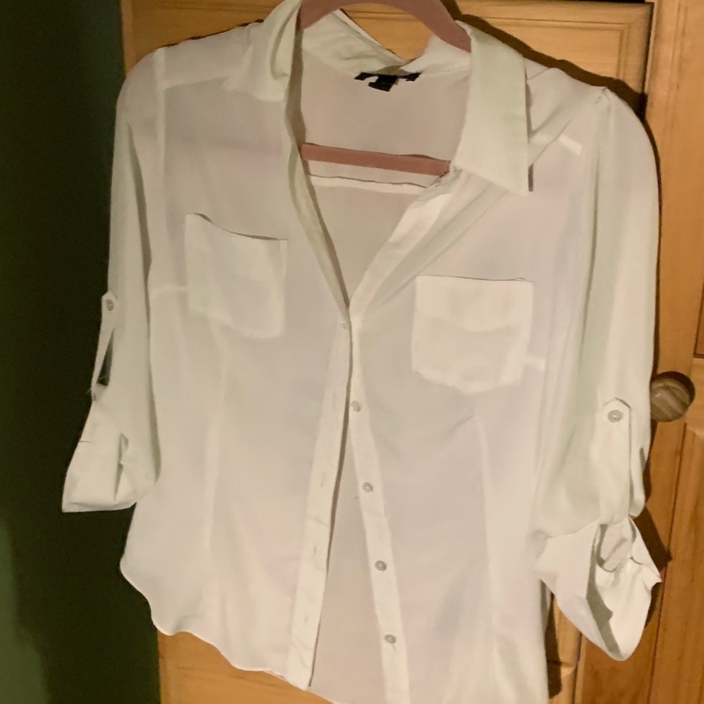 White button down blouse